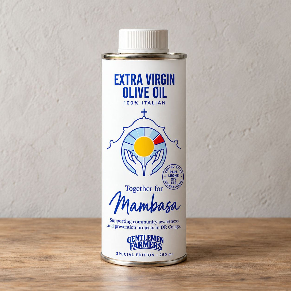 Together for Mambasa special edition olive oil tin